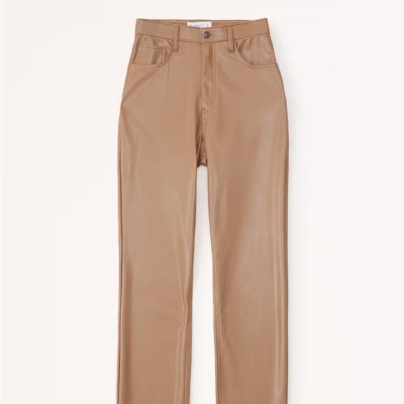 Women's Curve Love Vegan Leather 90s Straight Pants - Picture 5 of 6